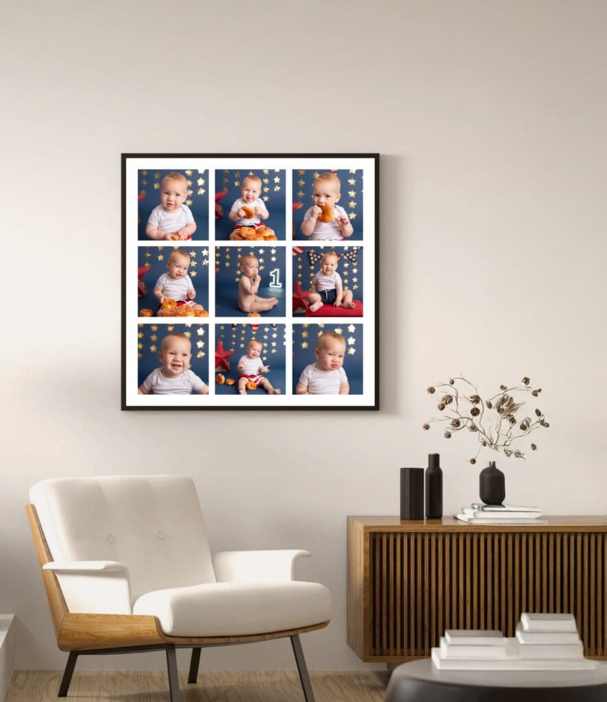 playroom showing 9 series on the wall 